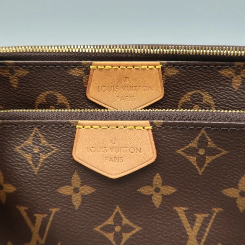 Louis Vuitton Multi Pochette Accessories Brown Monogram W/P Canvas Satchel - Picture 9 of 12